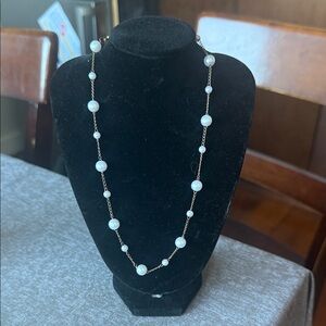 Vintage Faux-pearl gold beaded necklace